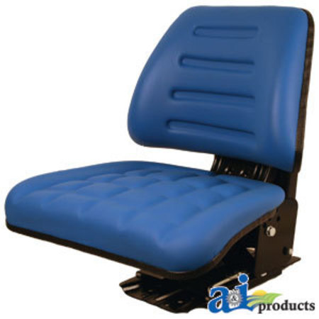 A & I PRODUCTS Seat w/ Trapezoid Backrest, BLUE, 300 lb / 136 kg Weight Limit 21.75" x18.5" x10" A-T222BU